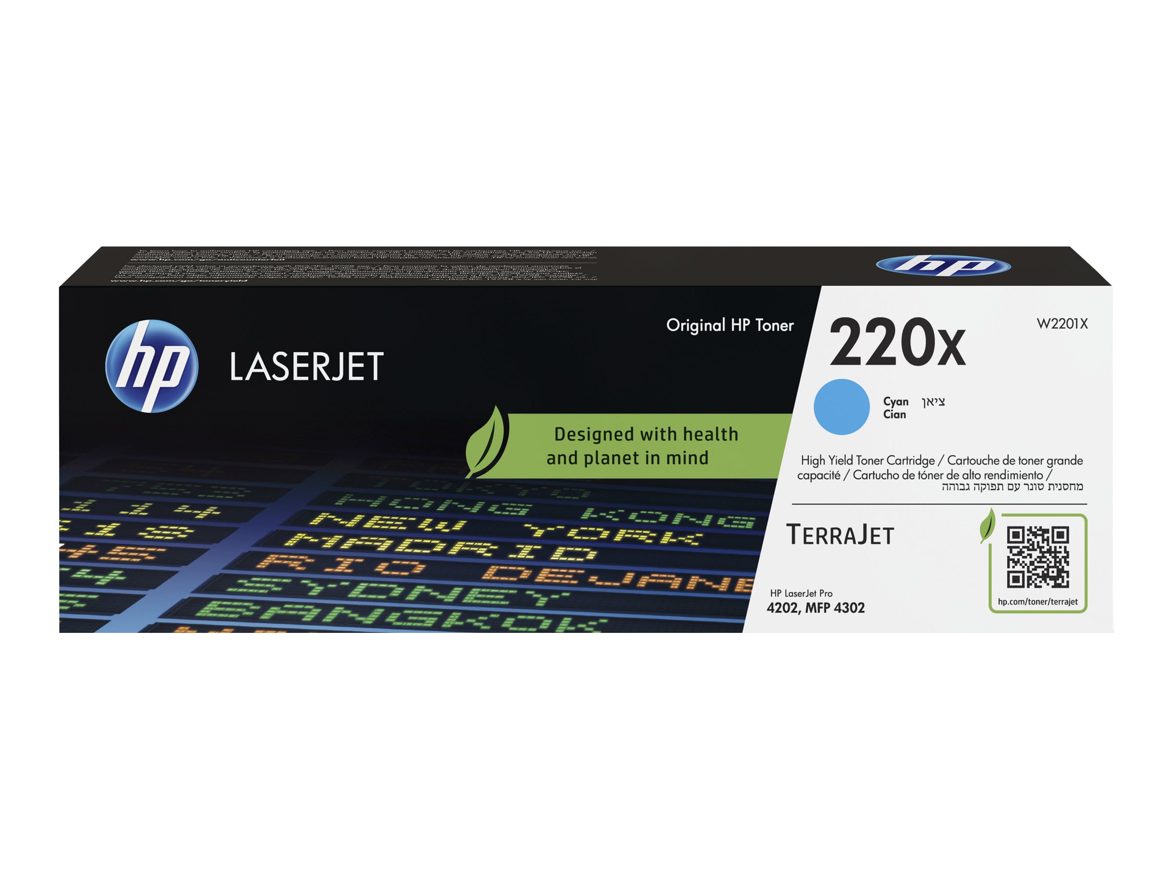 HP 220X (W2201X) cyan Tonerkartusche