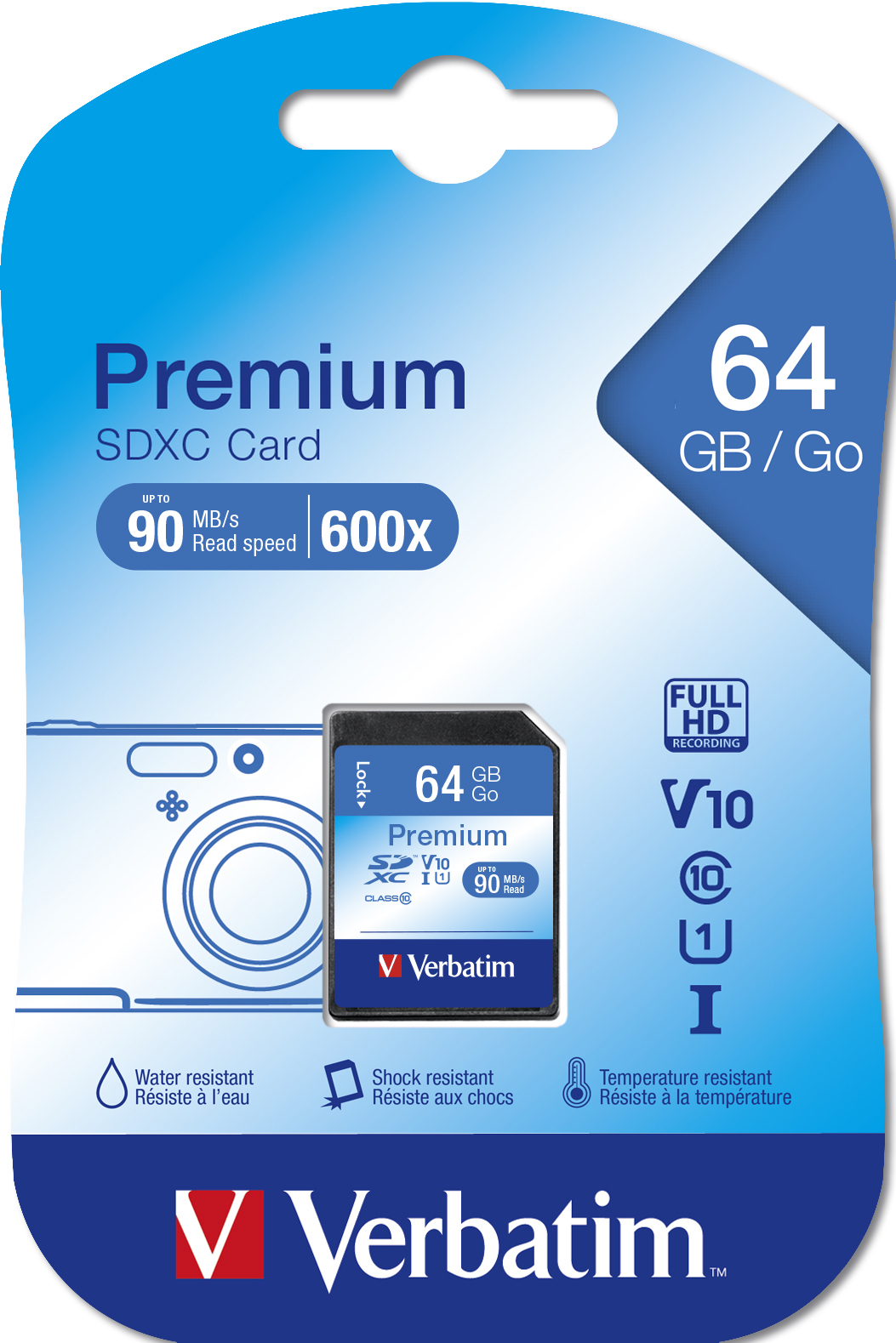 VERBATIM PREMIUM U1 SDXC KARTE 64GB