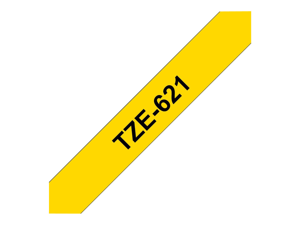 Brother TZe-621 - Schwarz auf Gelb - Rolle (0,9 cm x 8 m)