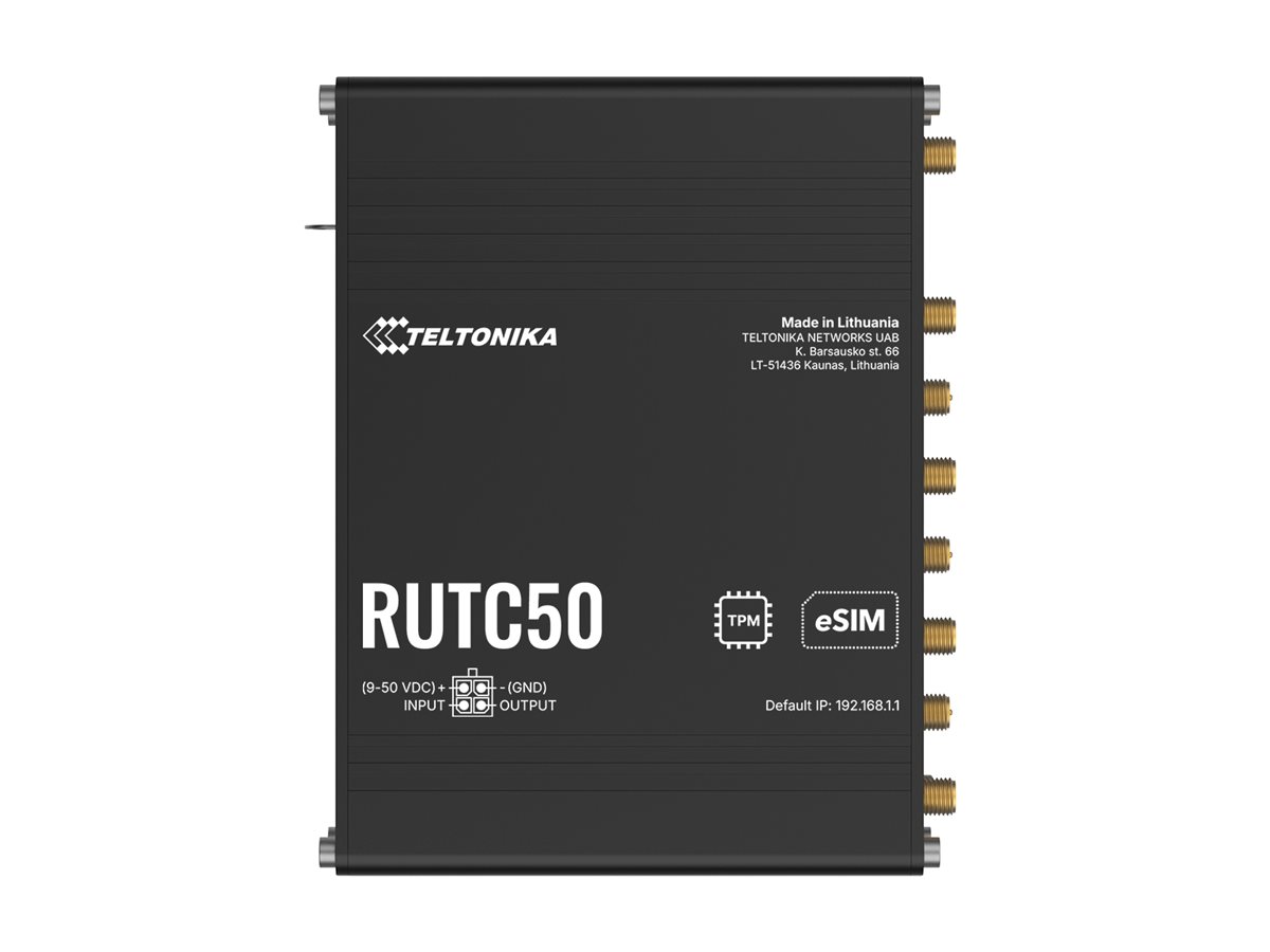 TELTONIKA NETWORKS RUTC50 V2 eSIM 5G4GLTE3G WiFi 6 Router