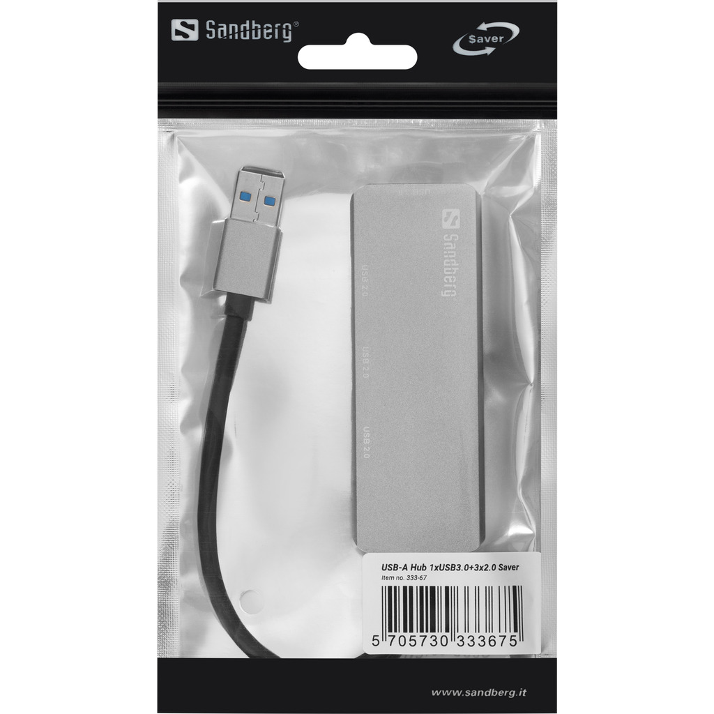 SANDBERG USBA HUB 1xUSB 303x20 SAVER