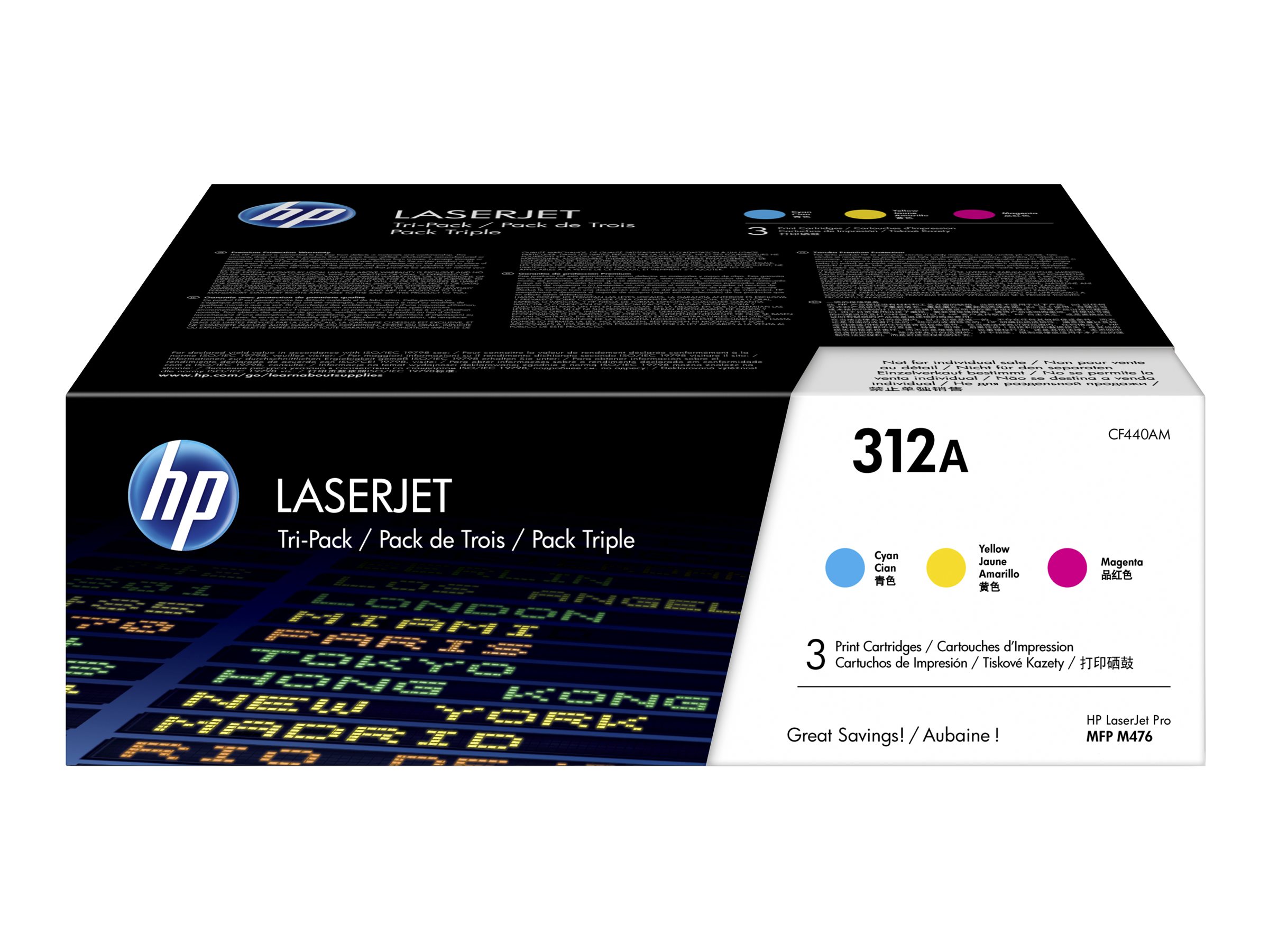 HP 312A (CF440AM) cyan, magenta, gelb Tonerkartuschen, 3er-Set HP 312A (CF440AM) cyan, magenta, gelb Tonerkartuschen, 3er-Set