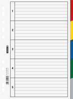 BRUNNEN Ordnerregister Vollformat blanko weiss 5-teilig, 1 St. BRUNNEN Ordnerregister Vollformat blanko weiss 5-teilig, 1 St.