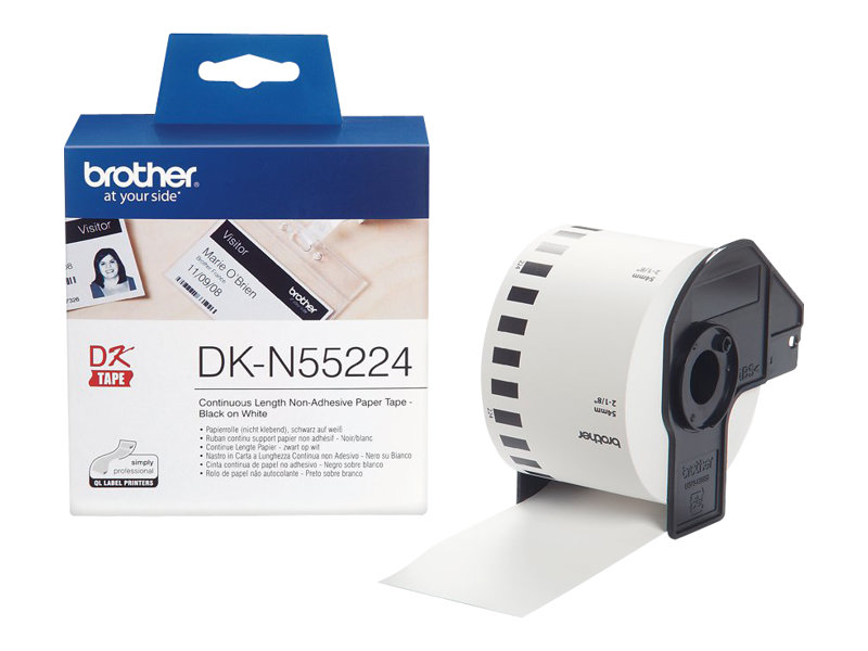 brother Endlospapierrolle für Etikettendrucker DKN55224 weiß, 54,0 mm, 1 x 1 Etiketten