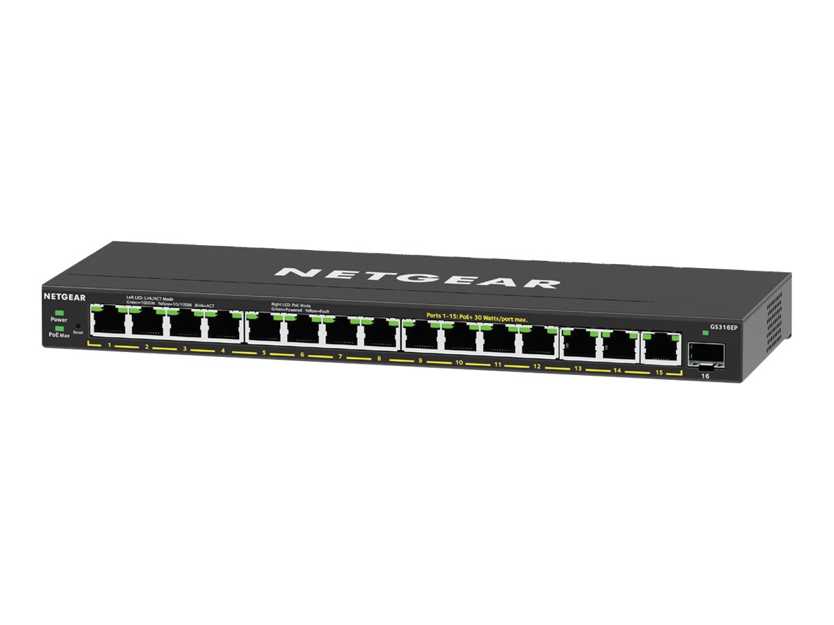 NETGEAR 16PT GE Plus Switch W/ POE+ NETGEAR 16PT GE Plus Switch W/ POE+