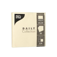 PAPSTAR Servietten Daily Collection champagner 2-lagig 24,0 x 24,0 cm, 20 St.