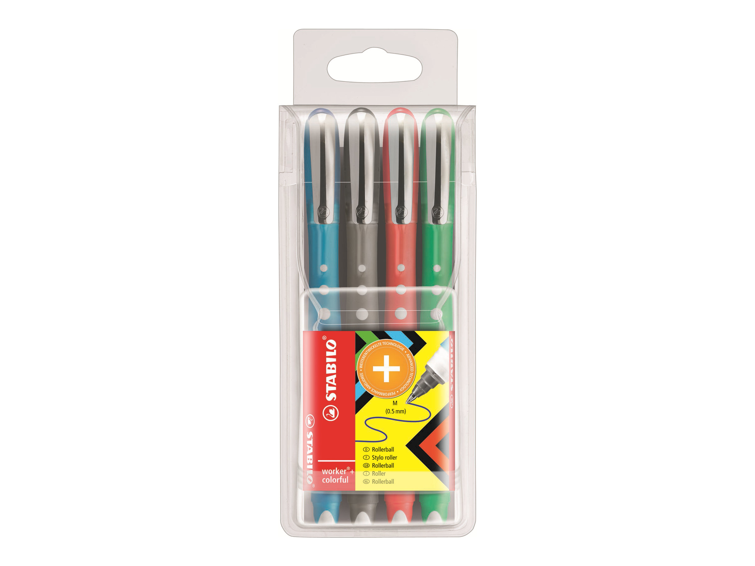 STABILO worker colorful Tintenroller 0,5 mm, Schreibfarbe: farbsortiert, 4 St. STABILO worker colorful Tintenroller 0,5 mm, Schreibfarbe: farbsortiert, 4 St.
