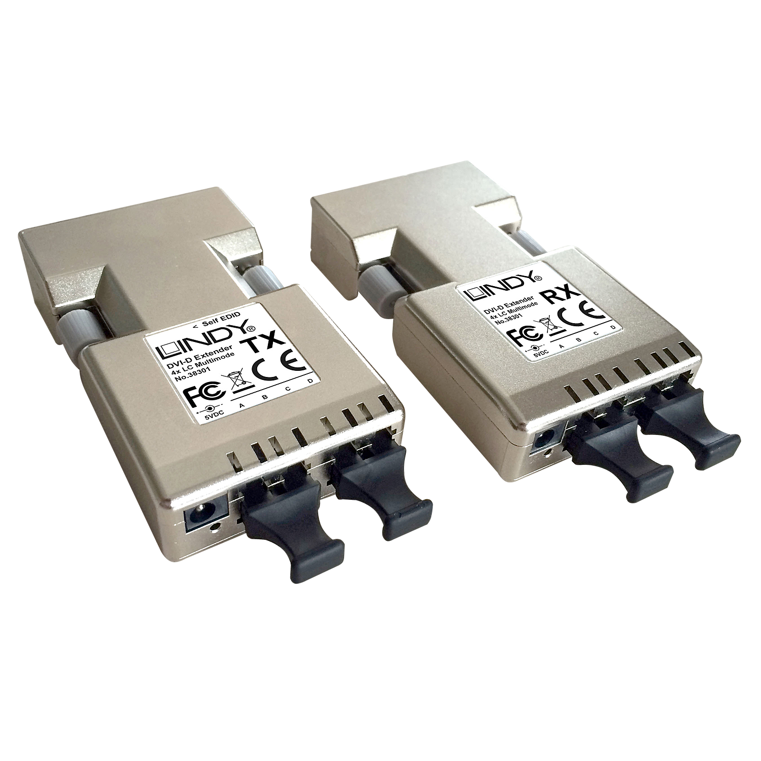 LINDY DVI-D Extender 500m Fiber/LWL 2x Duplex LC Multimode 1920x1200