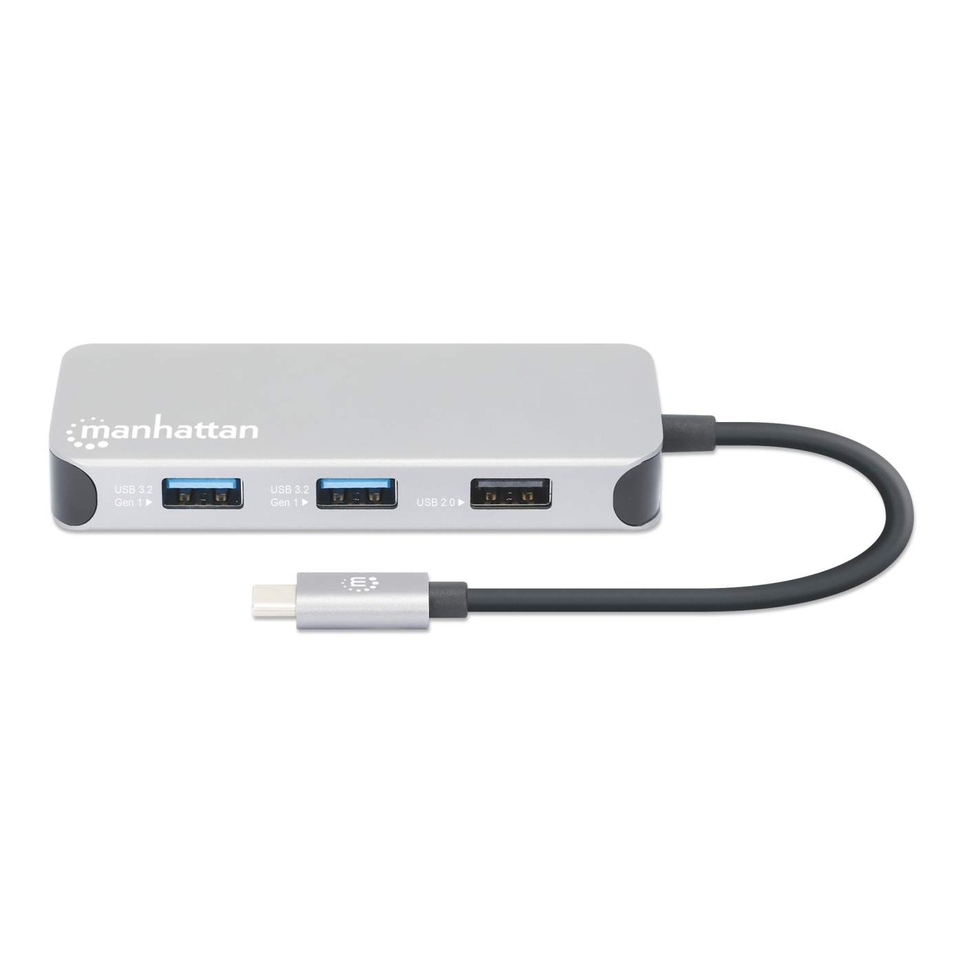 MANHATTAN USBC 8in1Dockingstation mit Power Delivery 100 W Typ CStecker auf HDMI 4K30Hz 3x USBA 5 Gbits RJ45 Kartenleser Alu