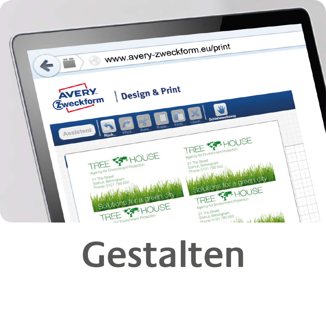 AVERY Zweckform Visitenkarten C3201110 matt weiss 200 gqm, 100 St