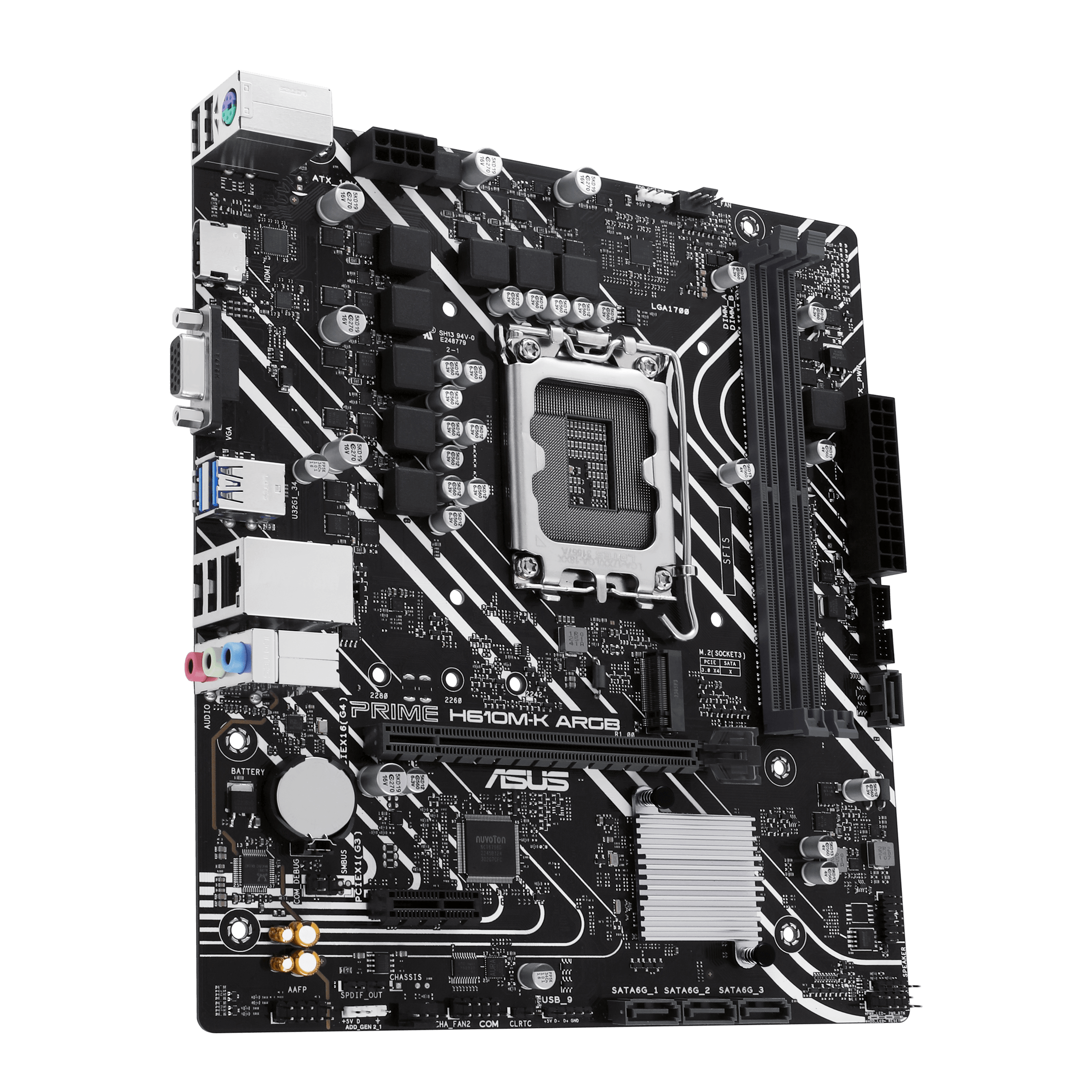 ASUS PRIME H610MK ARGB LGA 1700 2DDR5 microATX 4xSATA MB 1xHDMI 21 1xDSub 1xM2
