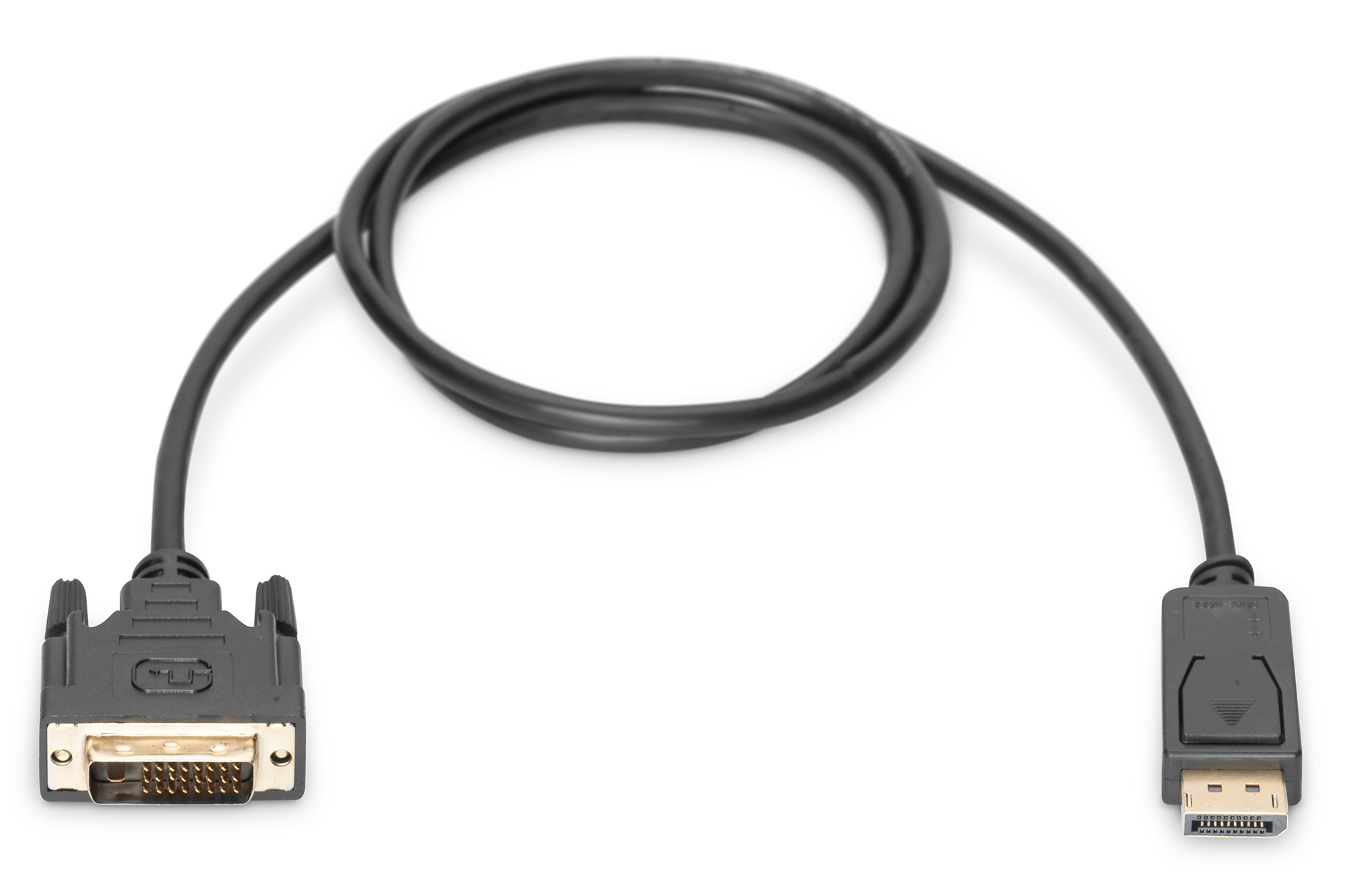DisplayPort Adapterkabel DP-DVI 2.0m DP 1.1a sw. DisplayPort Adapterkabel DP-DVI 2.0m DP 1.1a sw.