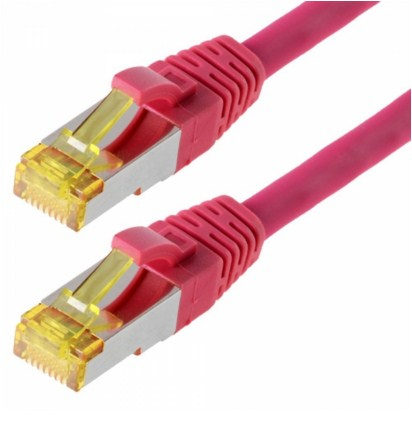 helos Patchkabel Cat 6a SFTP RJ45 magenta 0,5m AWG267 LSZH GHMT