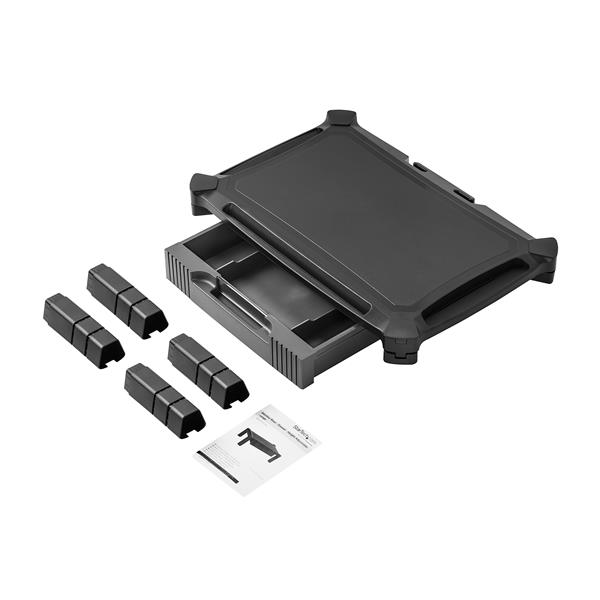 StarTech.com Monitor Ständer MONSTADJDL mit Schublade Höhenverstellbar bis 32 Zoll