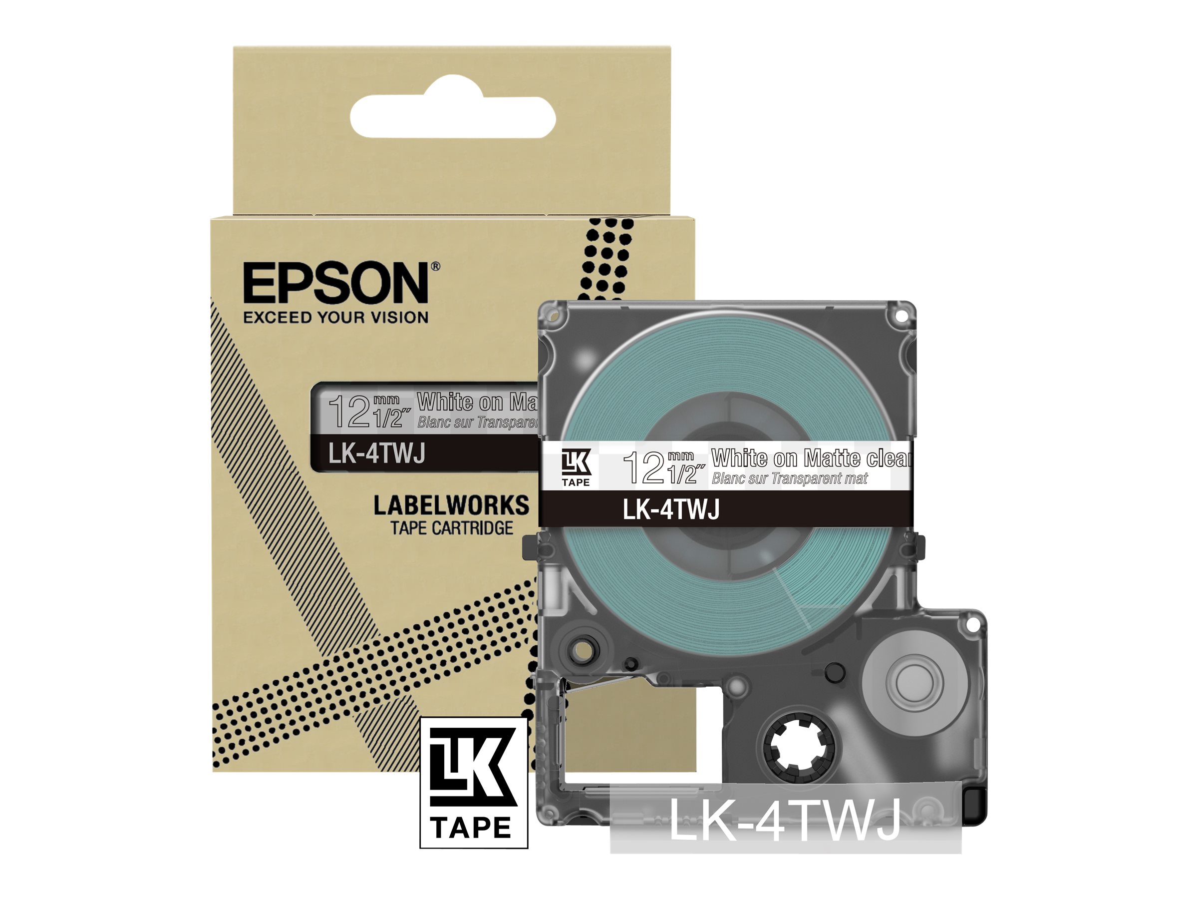 EPSON Schriftband LK LK-6TBJ C53S672067, 24 mm schwarz auf transparent EPSON Schriftband LK LK-6TBJ C53S672067, 24 mm schwarz auf transparent