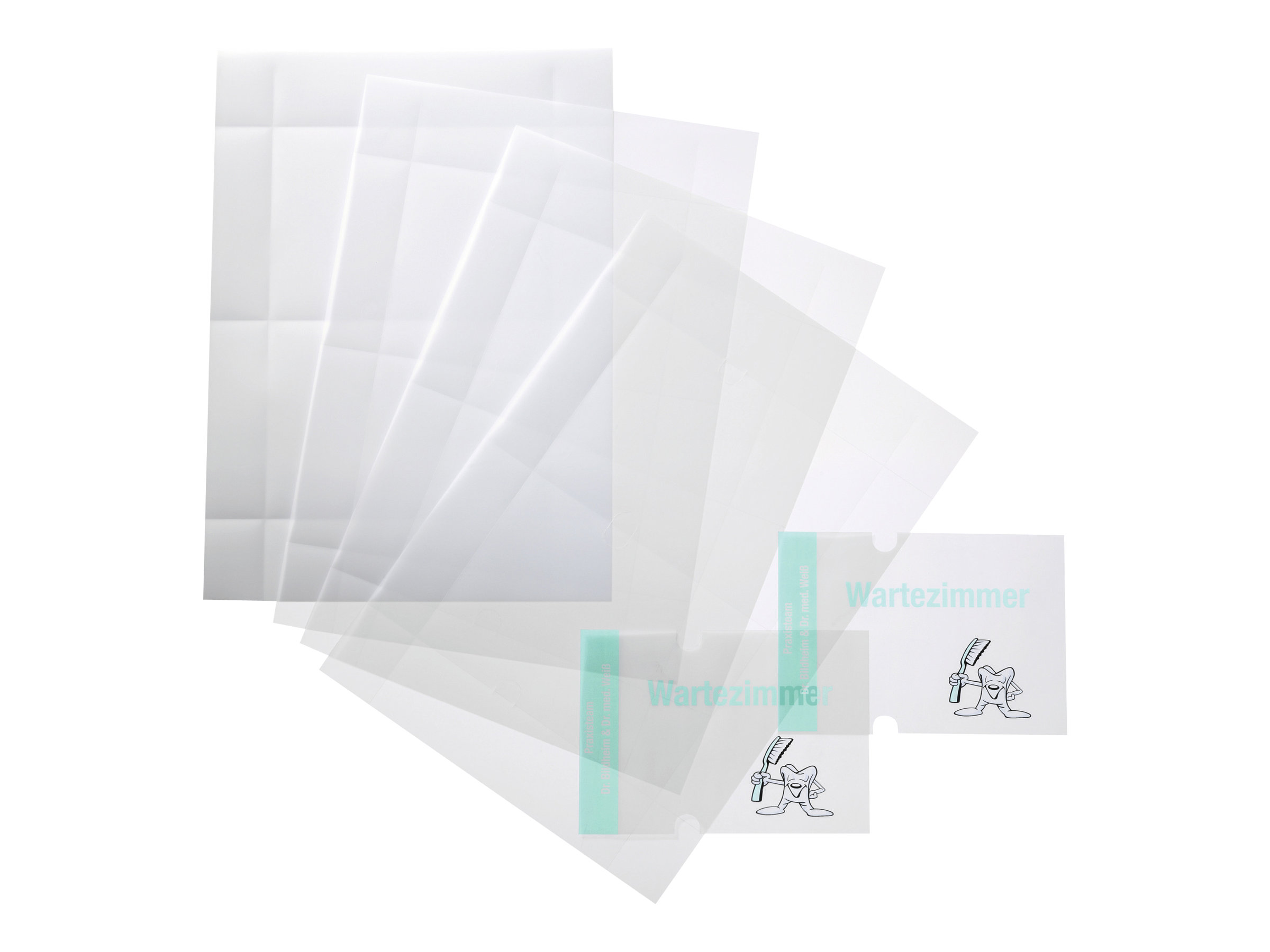 DURABLE Einsteckfolien fuer Tuerschilder CRYSTAL SIGN REFILL 14,8 x 14,8 cm, 10 St.
