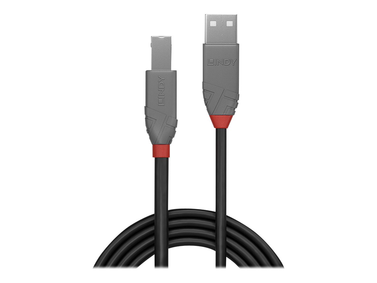 LINDY 3m USB 2.0 A/B Kabel Anthra Line LINDY 3m USB 2.0 A/B Kabel Anthra Line