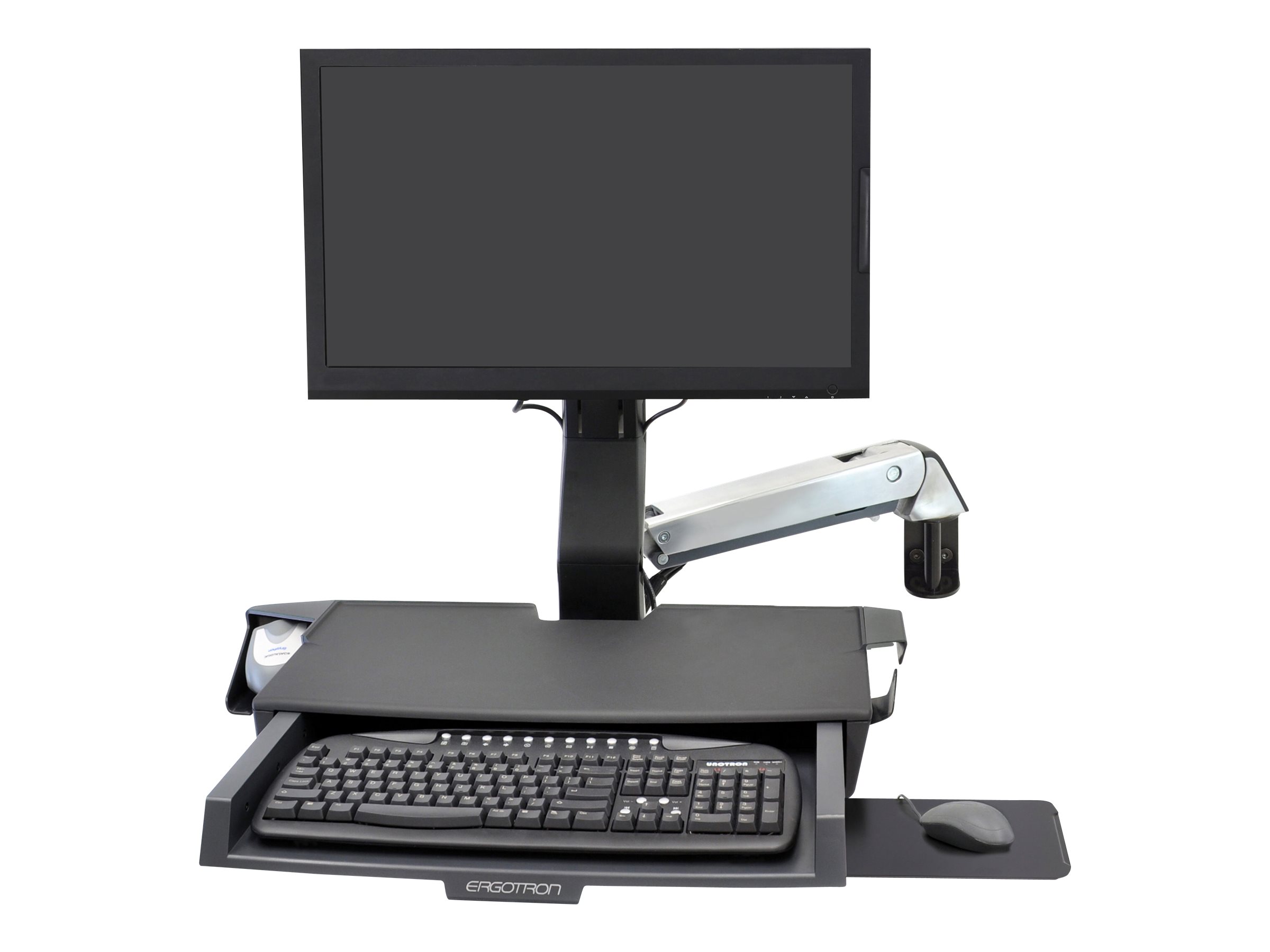 ERGOTRON StyleView Sit-Stand Combo mit Ablageflaeche Wandmontage LCD bis 61cm 24Zoll bis 14,5kg. Anhebung bis 64cm ERGOTRON StyleView Sit-Stand Combo mit Ablageflaeche Wandmontage LCD bis 61cm 24Zoll bis 14,5kg. Anhebung bis 64cm