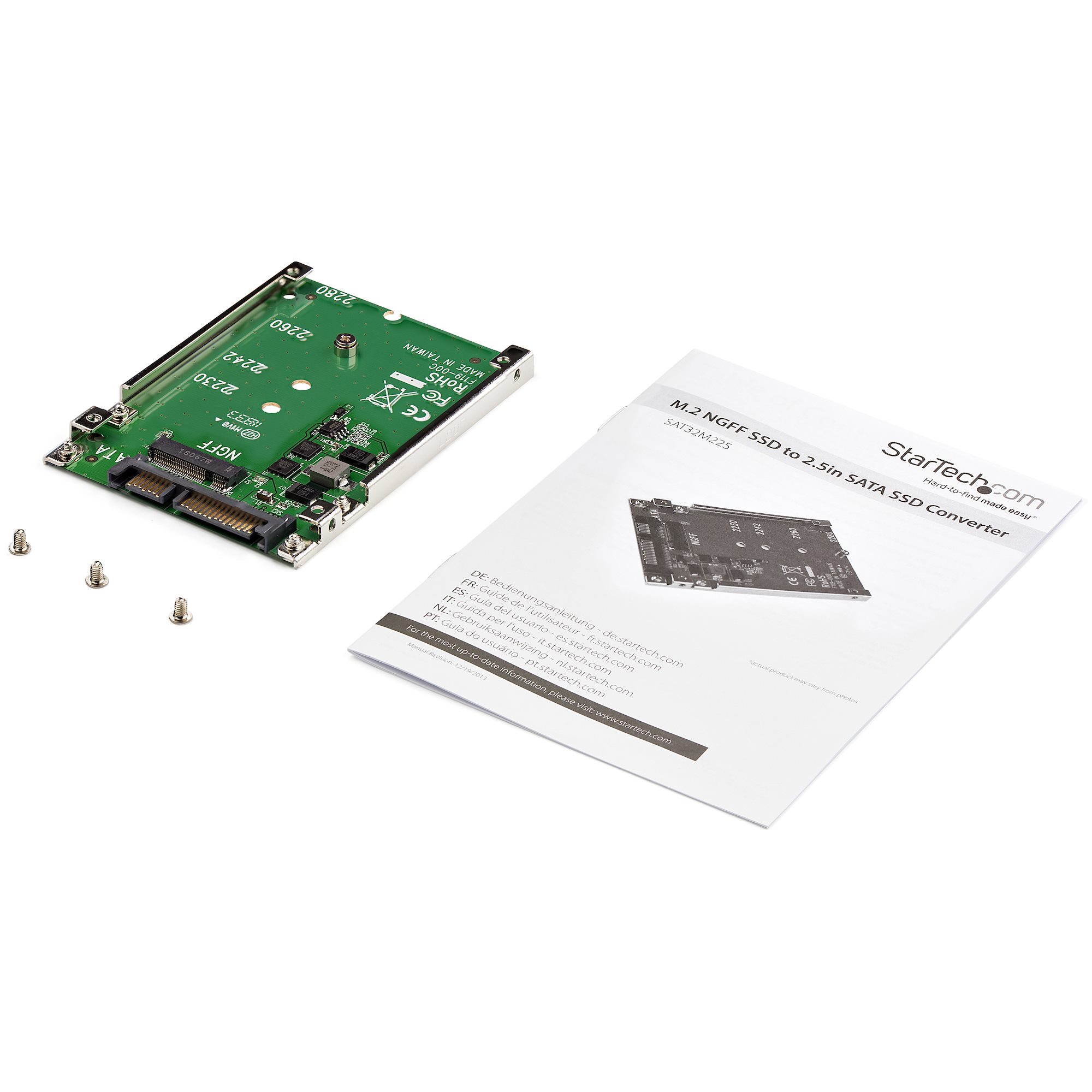 STARTECHCOM M2 NGFF SSD to 25in SATA Adapter Converter