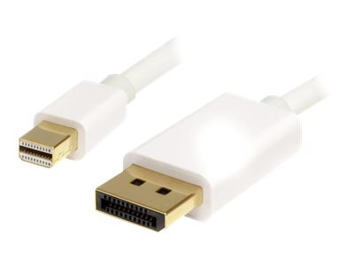 StarTech.com 2m Mini DisplayPort 1.2 auf DisplayPort Adapterkabel - mDP zu DP 4k x 2k Kabel - St/St - Weiß - DisplayPort-Kabel - 2 m