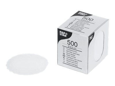 PAPSTAR Tropfdeckchen weiss Ø 8,5 cm, 500 St