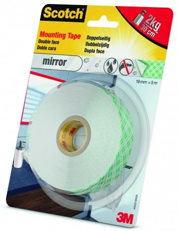 3M Scotch Fix Mirror doppelseitiges Klebeband weiß