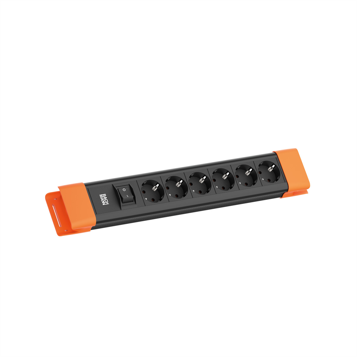 Bachmann Steckdosenleiste 6xCEE7/3 1xSchalter 2,0m CEE7/7 sw/or