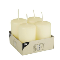 4 STARPAK Stumpenkerzen elfenbein 4 STARPAK Stumpenkerzen elfenbein