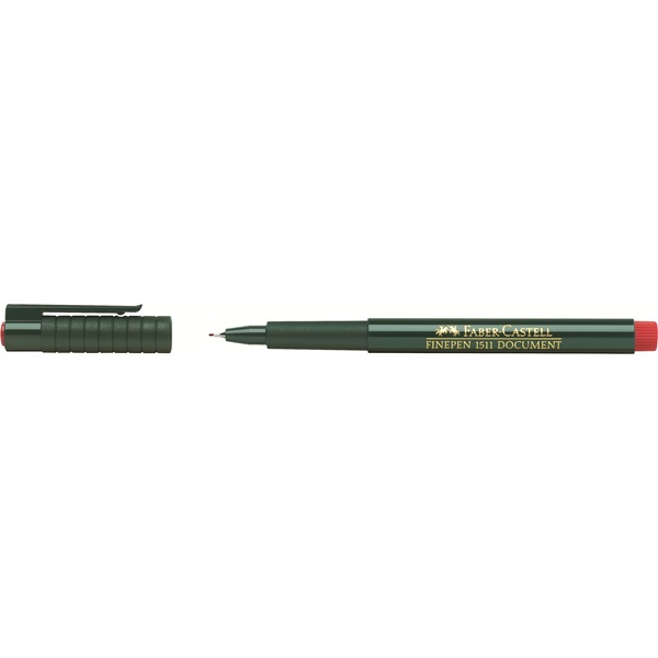 FABER-CASTELL 1511 Document Fineliner rot 0,4 mm, 10 St.