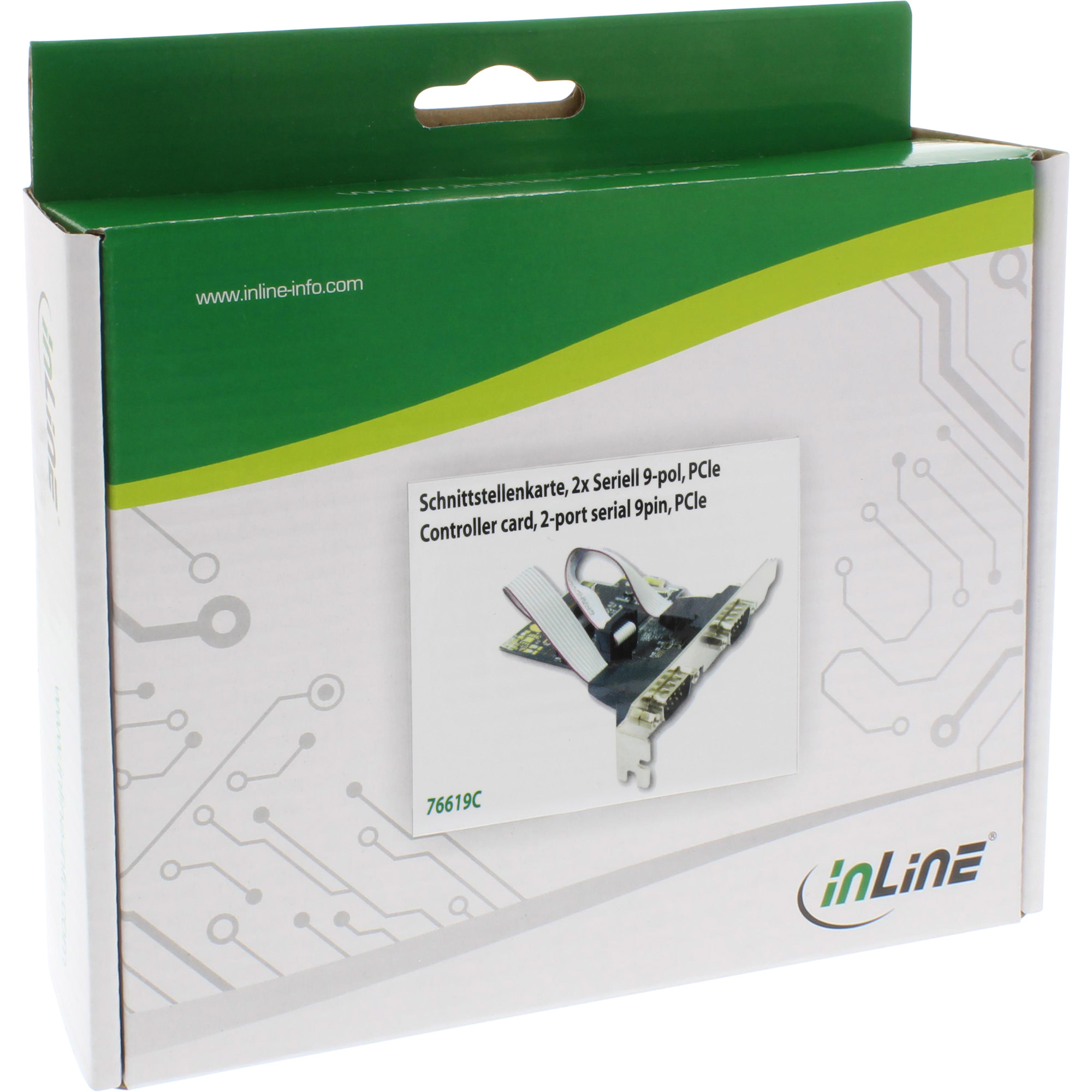 INLINE Schnittstellenkarte 2x Seriell 9-pol PCIe PCI-Express