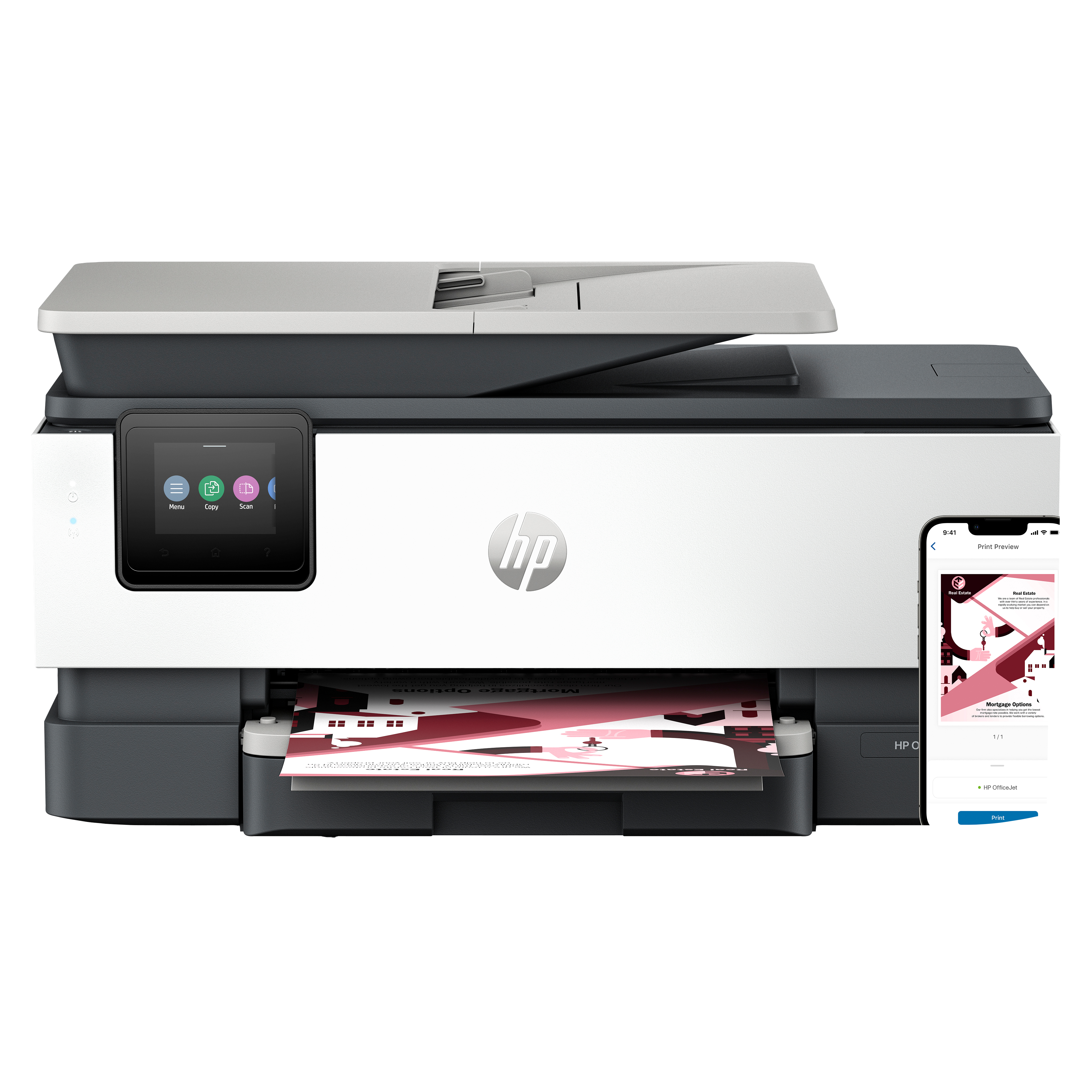 HP OfficeJet Pro 8122e AllinOne 3 in 1 TintenstrahlMultifunktionsdrucker grau, HP Instant Inkfähig