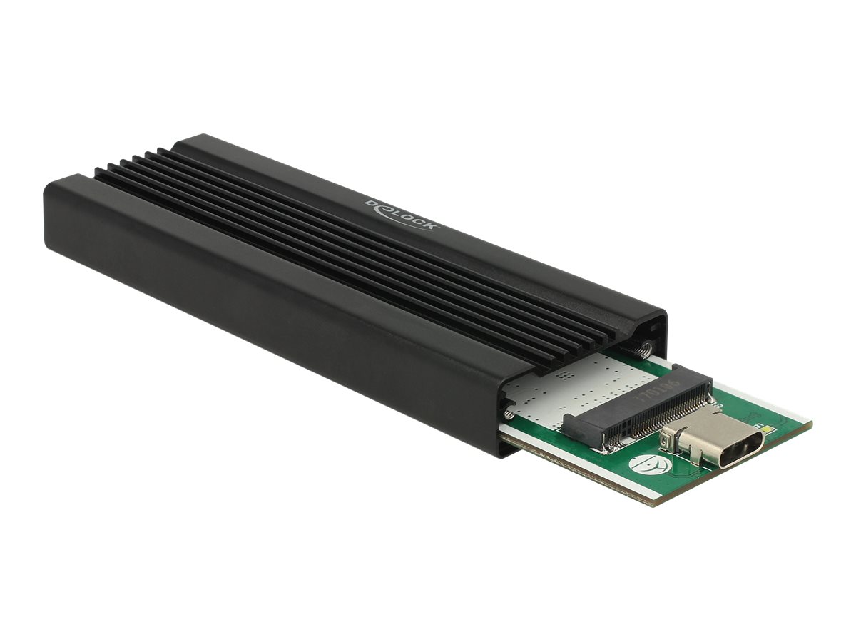 DELOCK Externes Gehäuse für M.2 NVMe PCIe SSD mit SuperSpeed USB 10 Gbps USB 3.1 Gen 2 USB Type-C Buchse