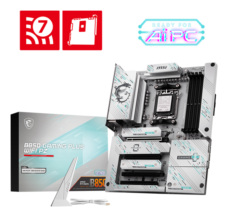 MSI B850 GAMING PLUS WIFI PZ AM5 ATX MB 4xDDR5 4xSATA 3xM2