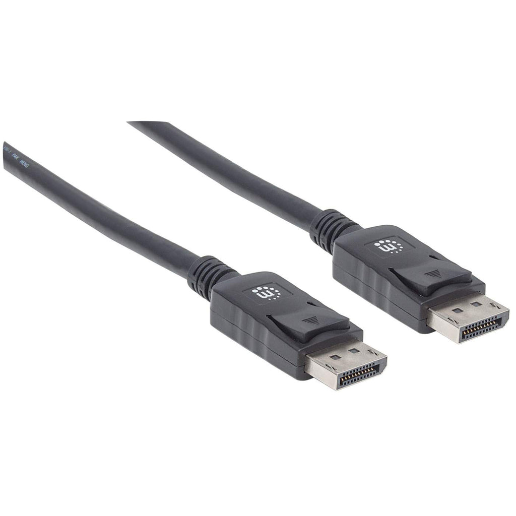 MANHATTAN DisplayPort Kabel 2m DisplayPort Stecker auf DisplayPort Stecker Geschirmt Schwarz Hohe Uebertragungsbandbreite