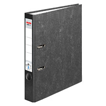 herlitz maX.file nature Ordner schwarz marmoriert Karton 5,0 cm DIN A4
