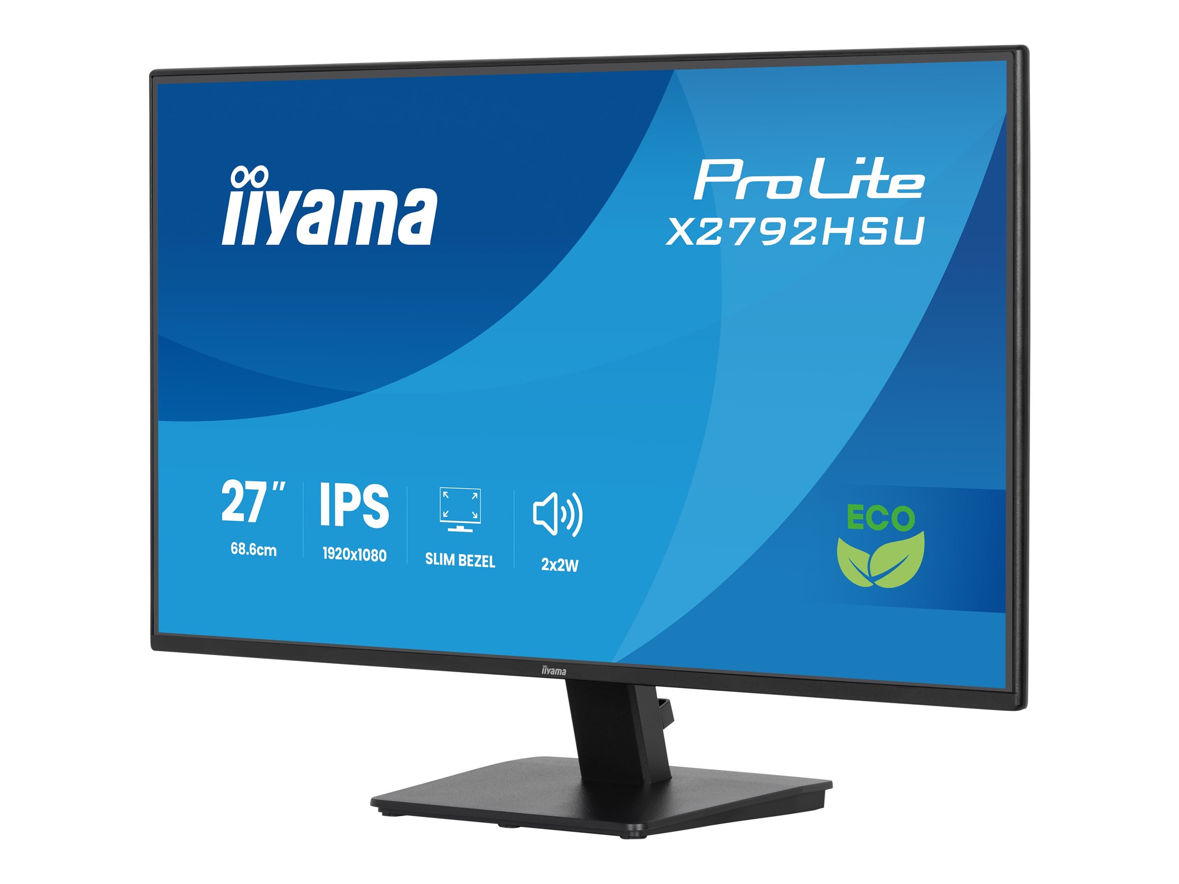 IIYAMA X2792HSU-B1 68,58cm 27Zoll IPS FHD 4-side slim bezel EyeSafe 2.0 120Hz 300cd/m2 3ms HDMI DP USB 2x3.2 Speakers IIYAMA X2792HSU-B1 68,58cm 27Zoll IPS FHD 4-side slim bezel EyeSafe 2.0 120Hz 300cd/m2 3ms HDMI DP USB 2x3.2 Speakers