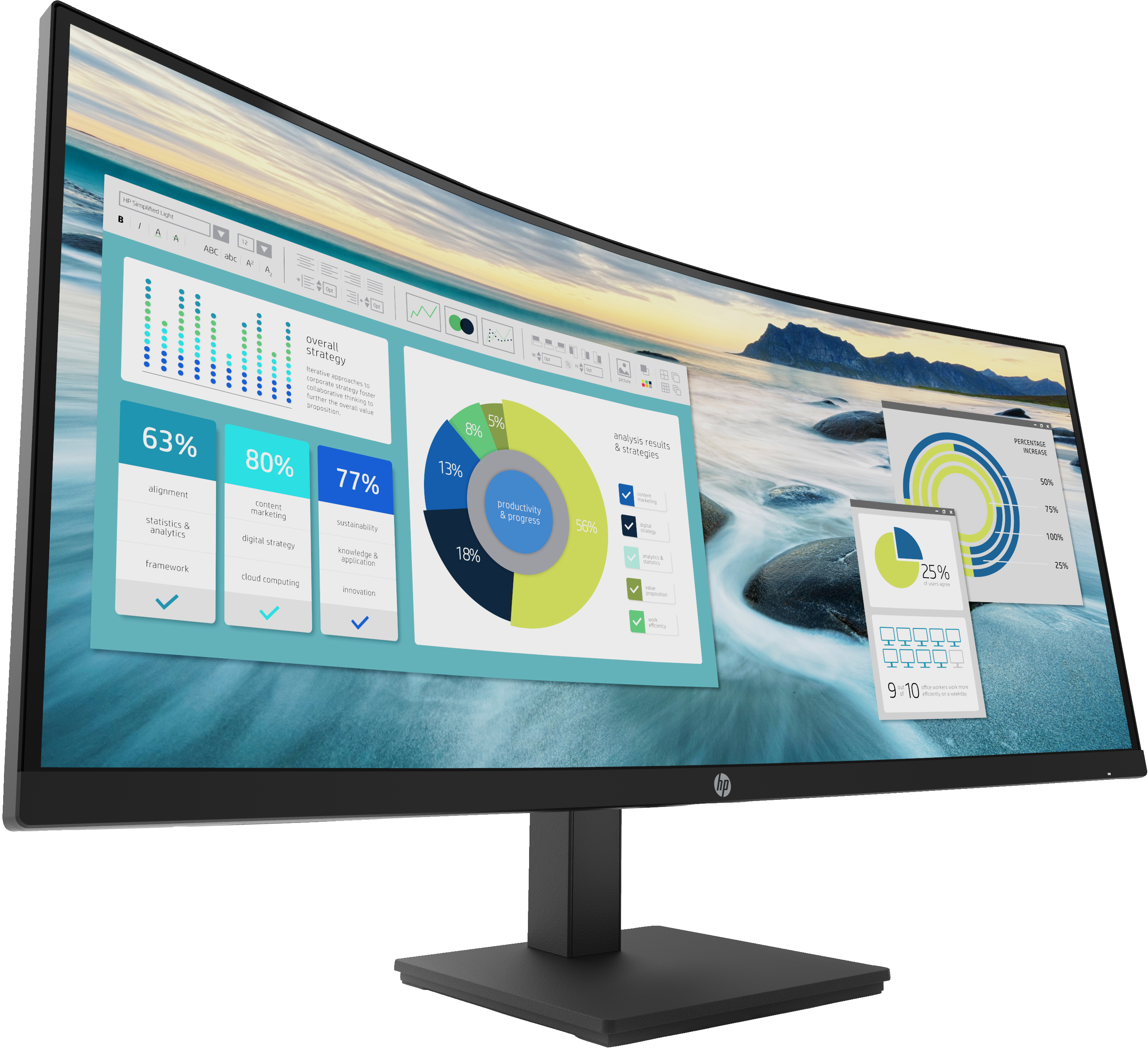 HP P34hc G4 86,36cm 34Zoll WQHD Monitore USBC USBC Curved 1xHDMI 1xDP 4xUSB 31 SmartBuy