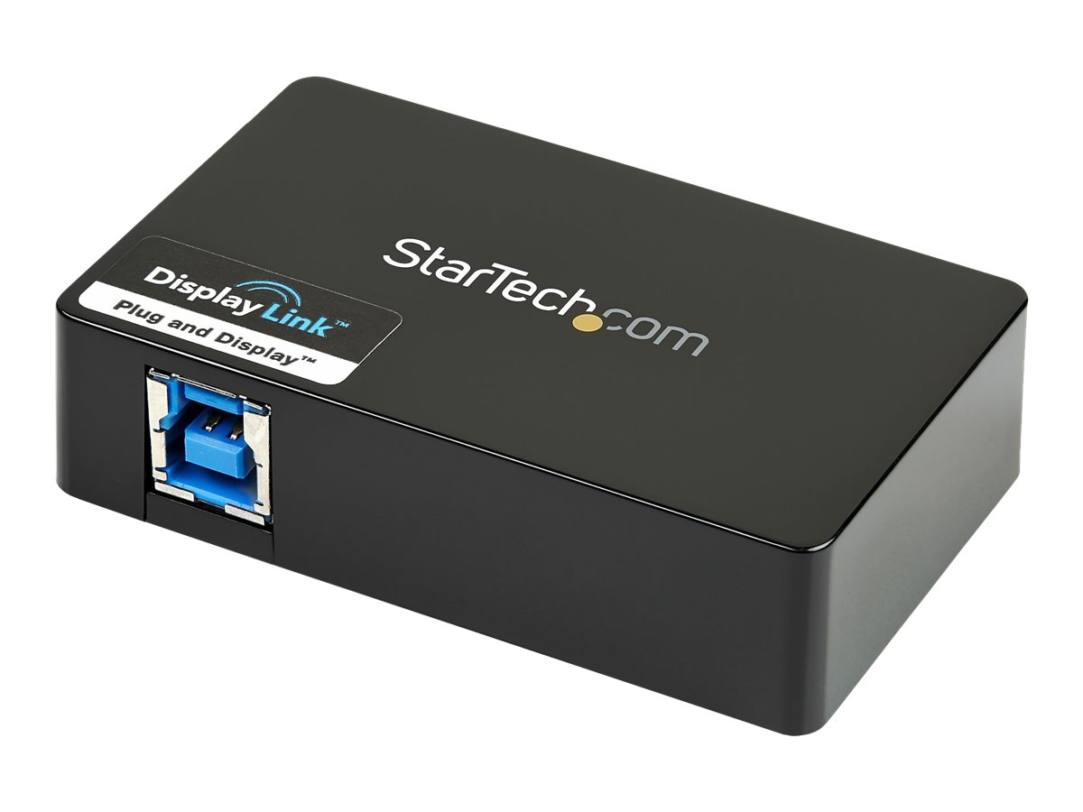 StarTech.com USB 3.0 auf HDMI / DVI Video Adapter - Externe Dual Multi Monitor Grafikkarte - 1920x1200 - externer Videoadapter - DisplayLink DL-3900 - 1 GB - Schwarz