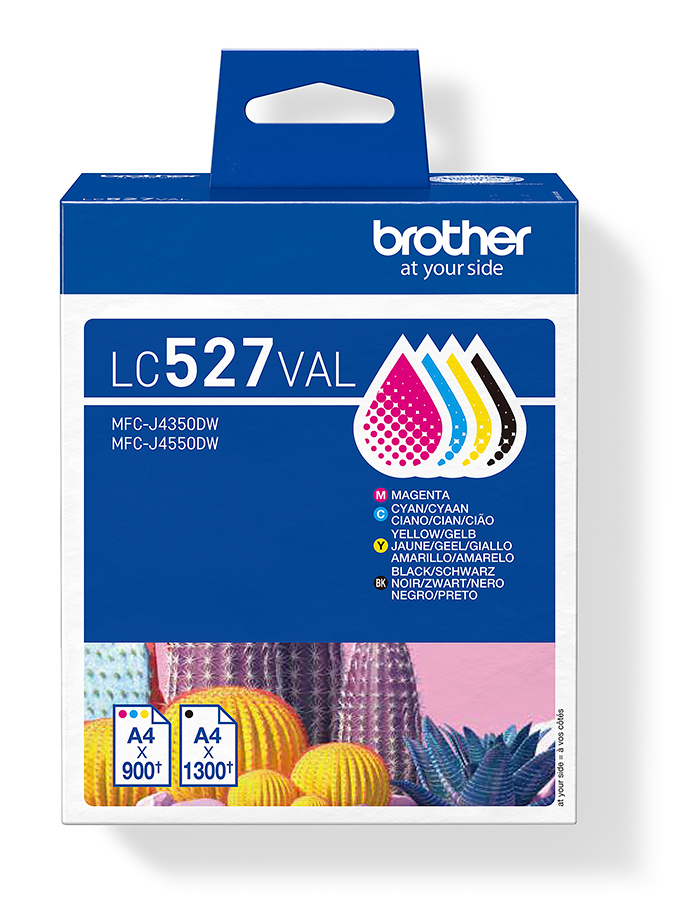 Brother LC527 Value Pack 4er-Pack Schwarz Gelb Cyan Magenta