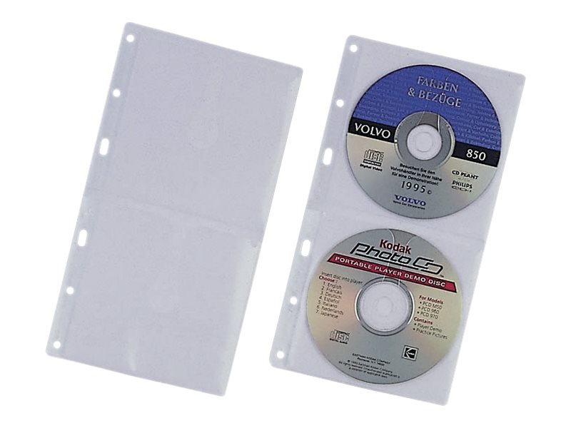 DURABLE 2er CDDVDHüllen Cover S abheftbar transparent, 5 St