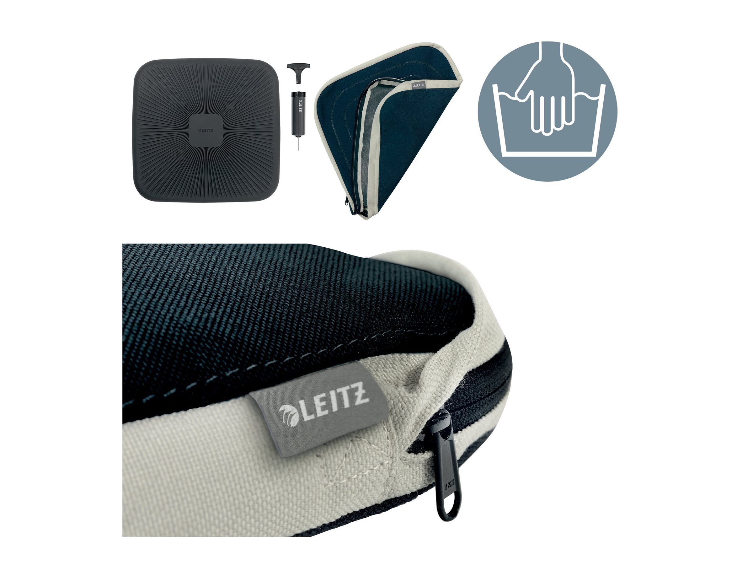 LEITZ Sitzkissen Ergo Active dunkelgrau 36,4 x 36,8 cm