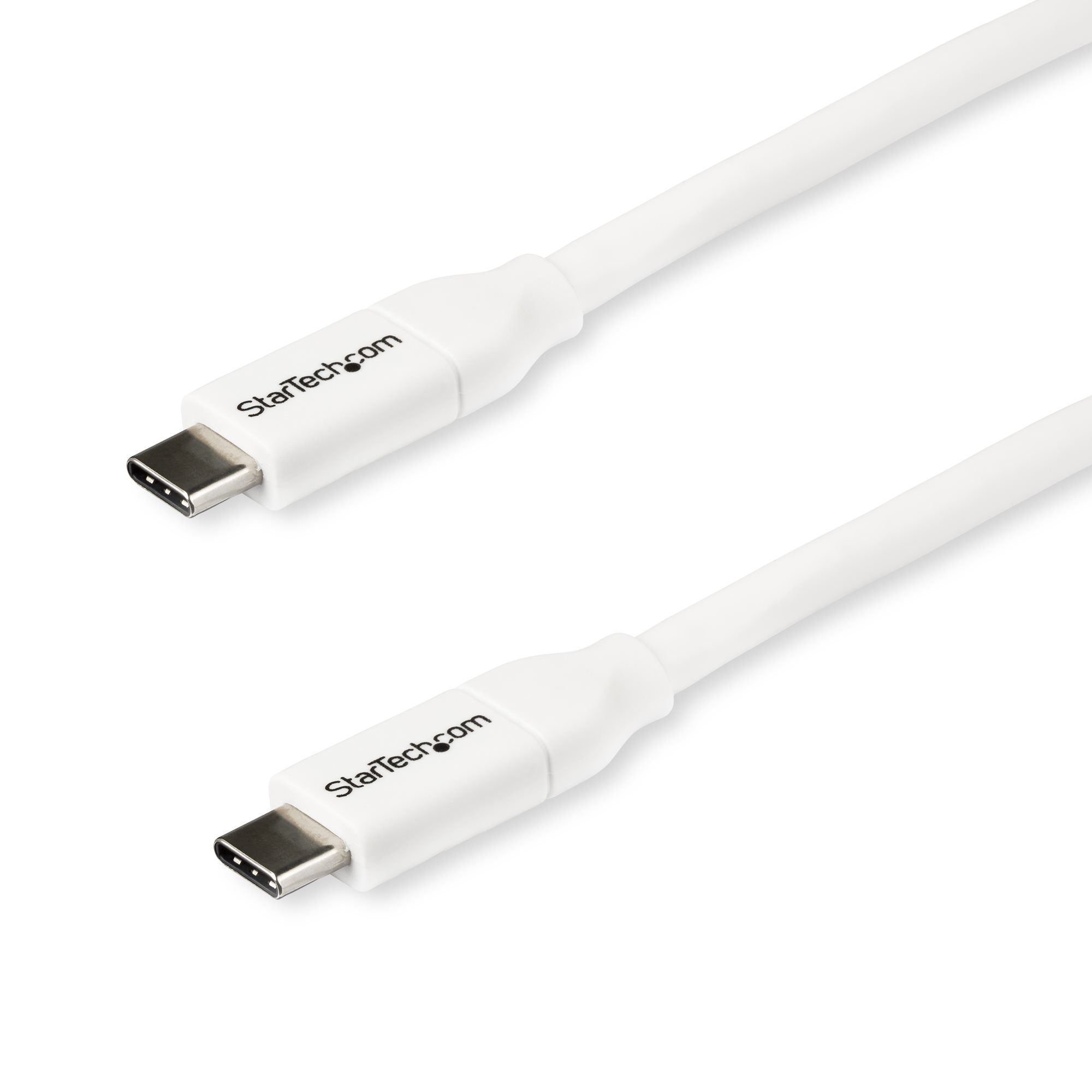 STARTECHCOM USBC auf USBC Kabel mit 5A Power Delivery StSt Weiss 2m USB 20 USBIF zertifiziert USB Typ C Kabel
