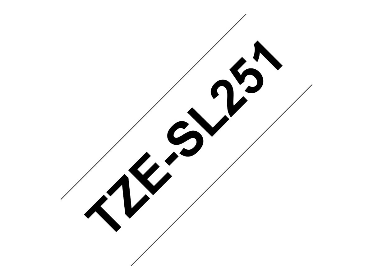 BROTHER TZeSL251 tape Black on White 24mm BROTHER TZeSL251 tape Black on White 24mm