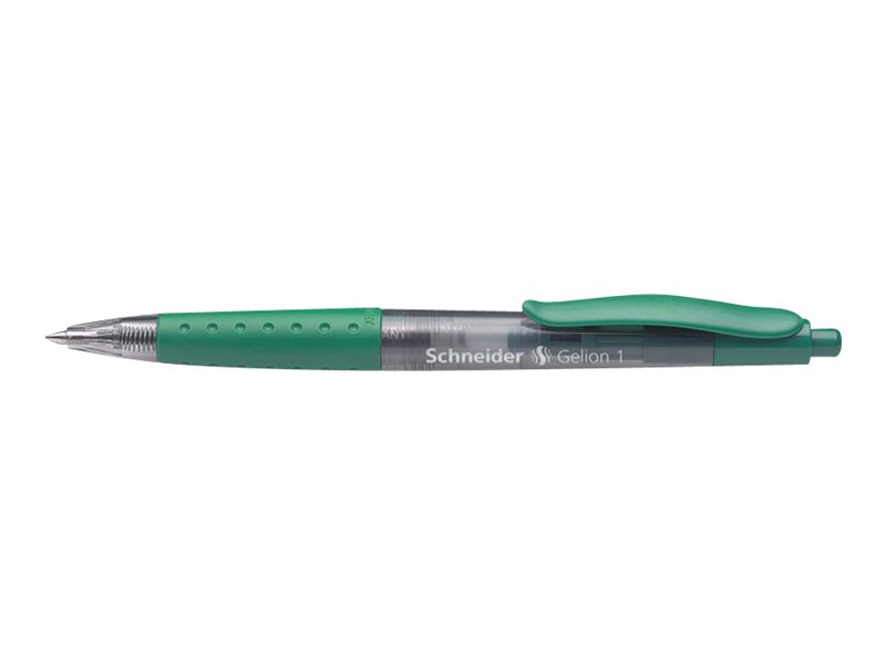Schneider Gelion Gelschreiber grünschwarz transparent 0,4 mm, Schreibfarbe grün, 10 St