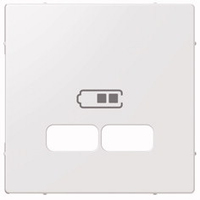 Merten Zentralplatte MEG43670319 USB Ladestation polarweiß gl