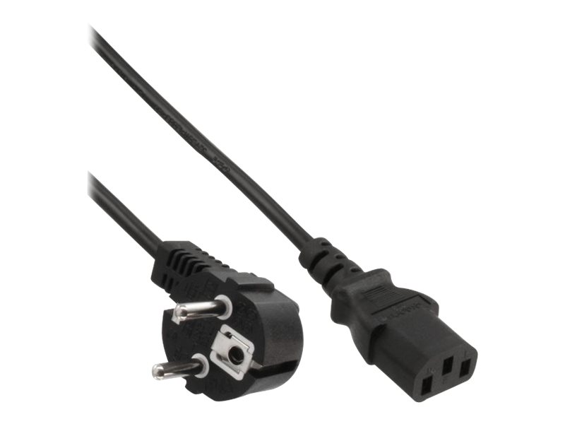 INLINE Netzkabel Schutzkontakt gewinkelt auf Kaltgeraetestecker C13 0,3m INLINE Netzkabel Schutzkontakt gewinkelt auf Kaltgeraetestecker C13 0,3m