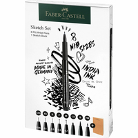 FABERCASTELL Pitt Artist Pen HandletteringSet schwarz, 1 Set