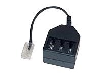 helos Adapter 6P4C Stecker/TAE NFN-Dreifachbuchse helos Adapter 6P4C Stecker/TAE NFN-Dreifachbuchse