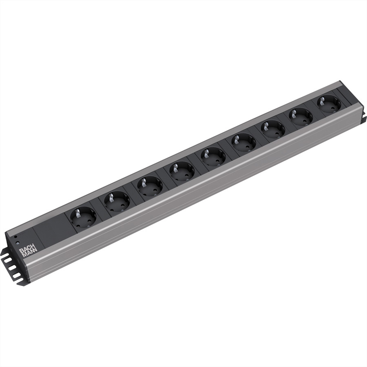 Bachmann Handwerkerleiste 9-fach 90?, schwarz 2,0m. ohne Schalter