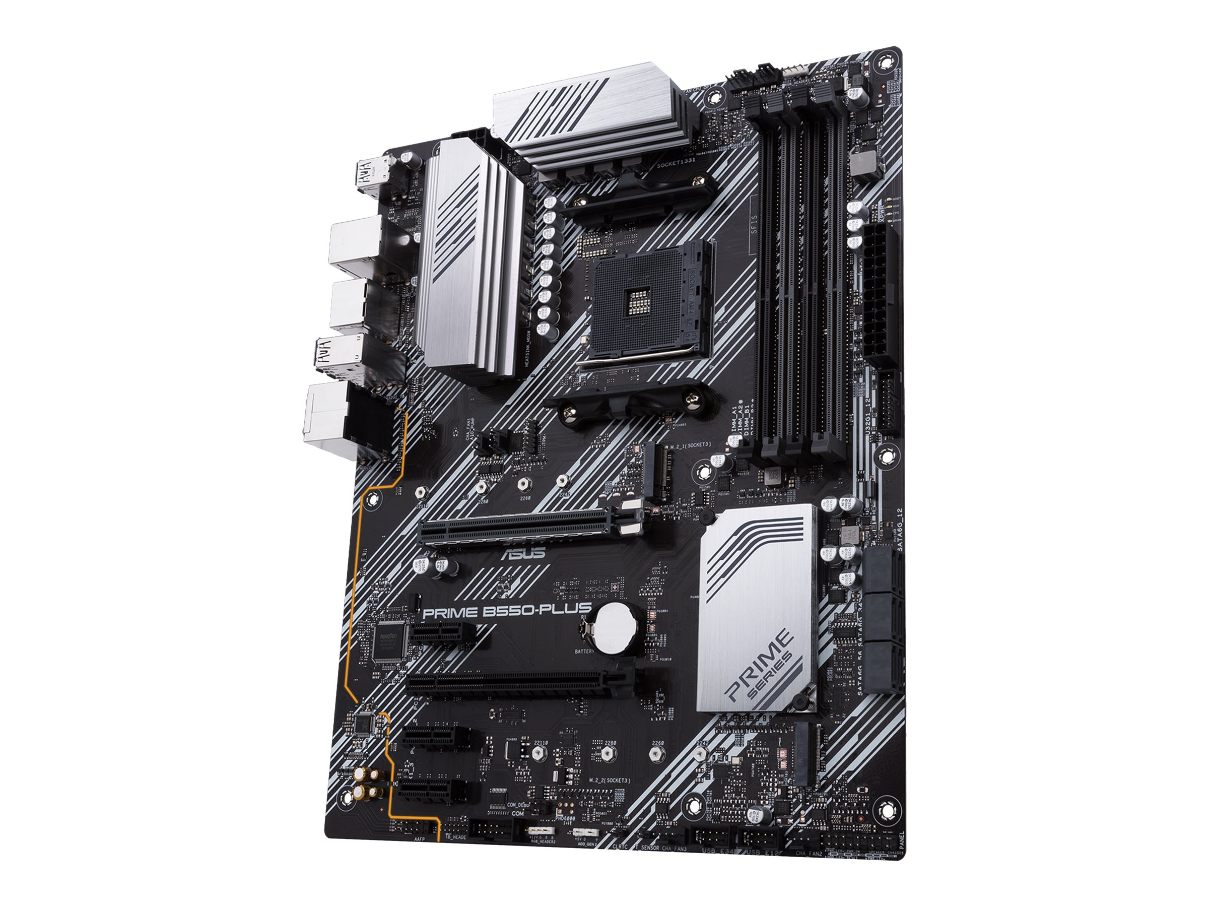 ASUS PRIME B550-PLUS AMD AM4 Socket ATX DDR4 3rd Gen AMD Ryzen Dual M.2 PCIe 4.0 1 Gb Ethernet USB 3.2 Gen 2 Type-A and Type-C